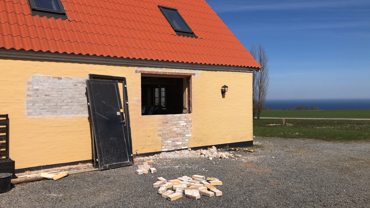 Nieuwe ramen Vakantiehuis Bornholm